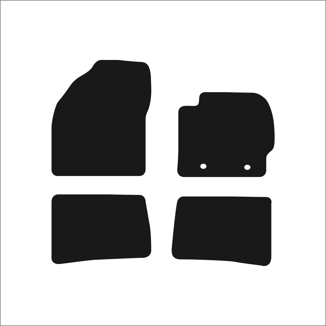 Toyota Prius (2012-2016) Car Mats Mat Shape