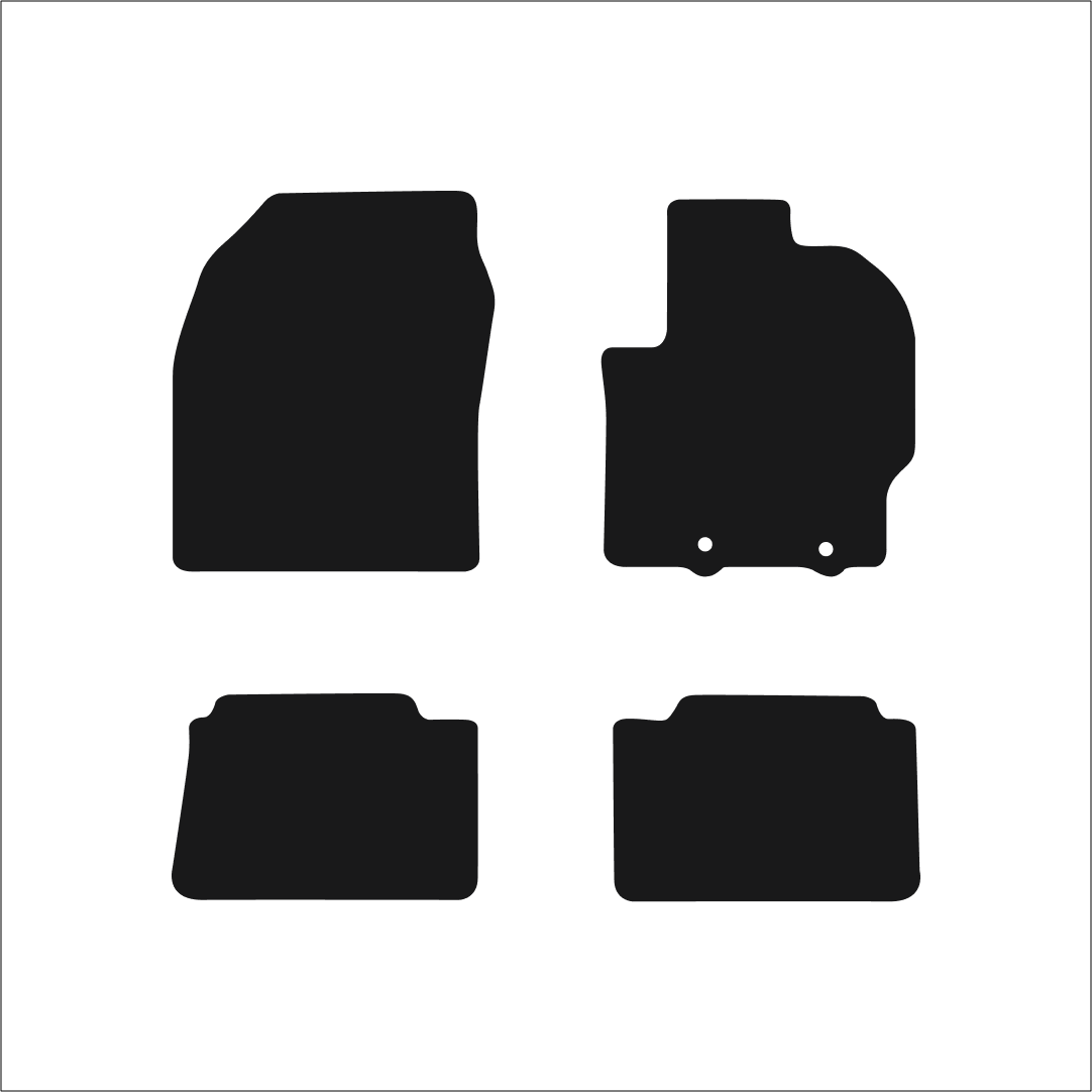 Toyota Yaris Hybrid (2019-2024) Car Mats Mat Shape