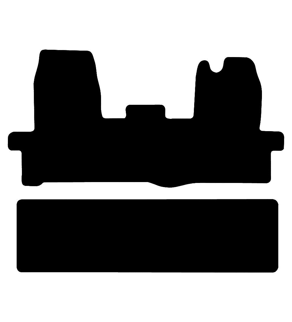 Ford Transit Connect Crew Cab Van (2014-2016) Van Mats (SWB Version) Mat Shape