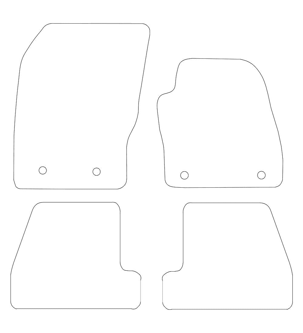 Ford Focus MK3 (2015-2018) Car Mats (Long Front) Mat Shape