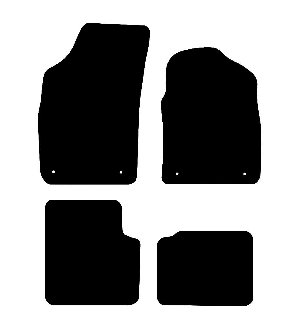 Fiat 500 Hybrid (2020-2024) Car Mats Mat Shape