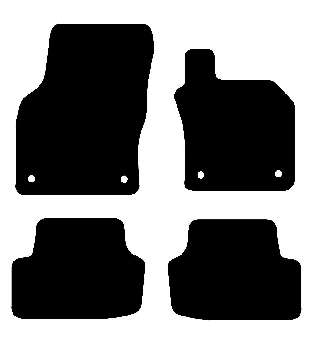 Audi A3 & S3 2020-2025 (4 Clips) Car Mats Mat Shape