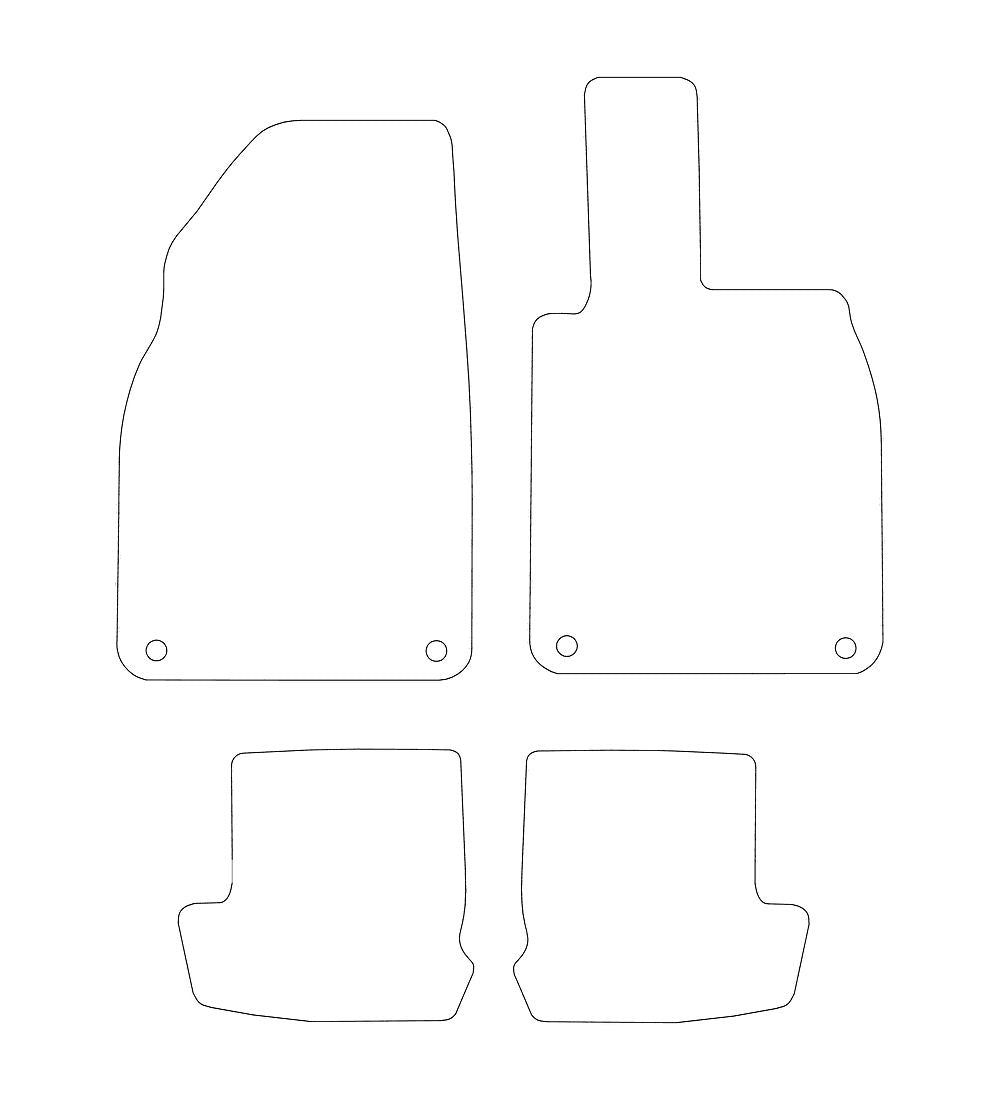 Porsche 911 (2013-2024) Car Mats Mat Shape