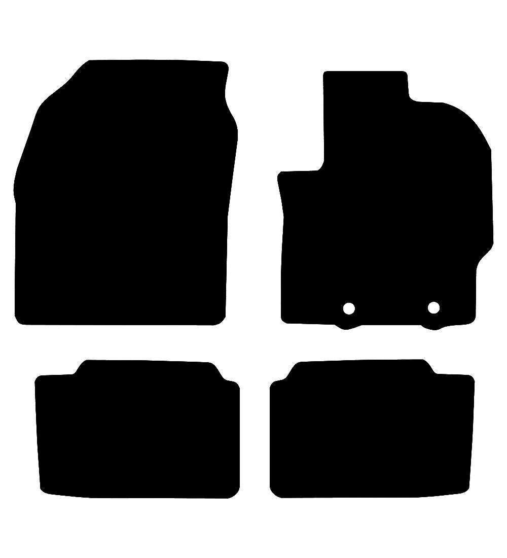 Mazda 2 Hybrid (2022-2024) Car Mats (Round Clips) Mat Shape