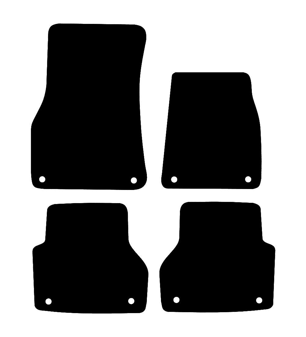 Audi A6 (2018-2025) Car Mats (4-Clips) Mat Shape