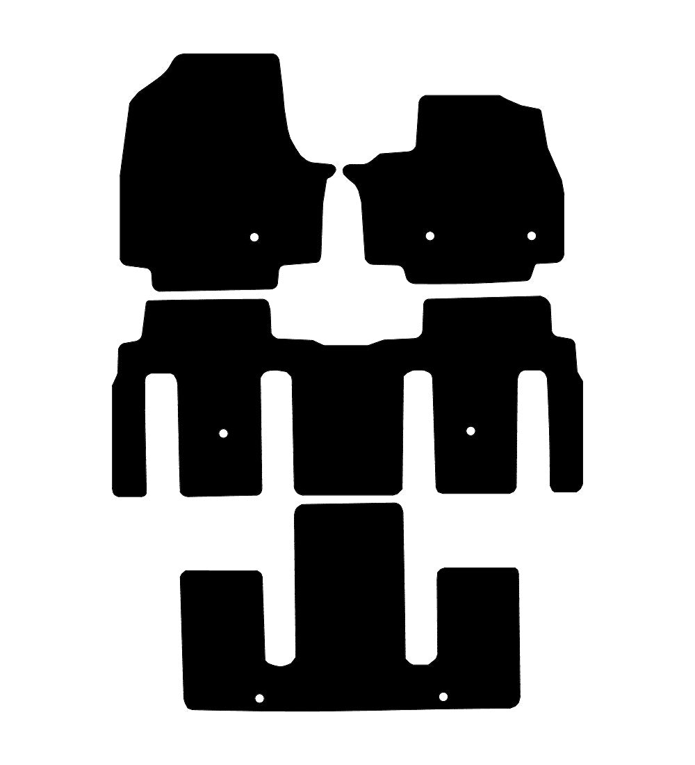 Kia EV9 (2024-2025) Car Mats (6 Seat) Mat Shape