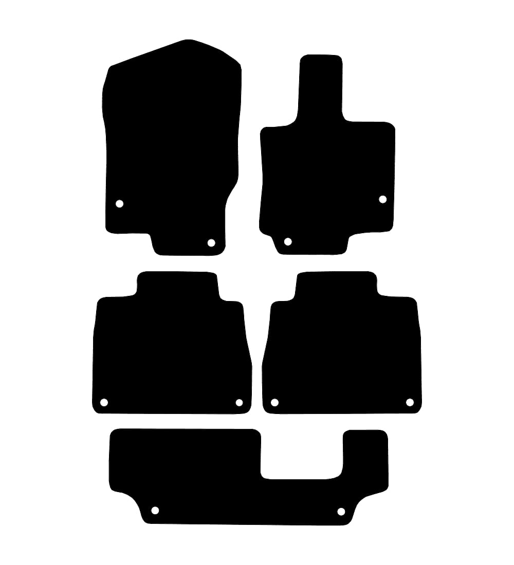 Mercedes GLE (2019-2024) Car Mats (5-Seat) Mat Shape