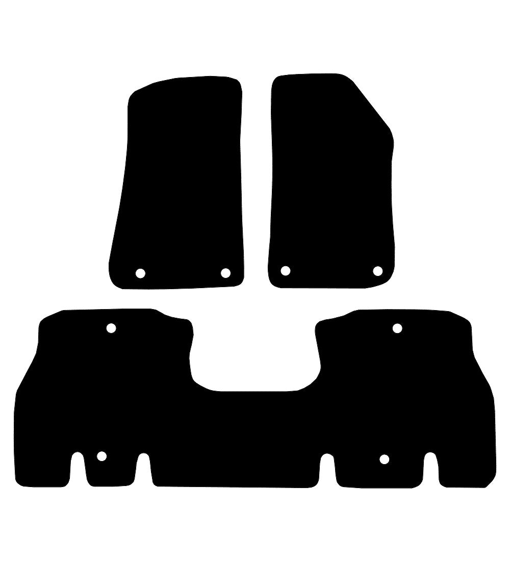 Jeep Wrangler JL (2018-2024) Car Mats (2 Door) Mat Shape