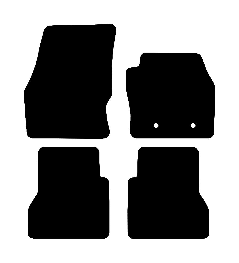 Ford Transit Connect Crew Cab Van (2016-2022) Van Mats (SWB Version - 4 Clips) Mat Shape