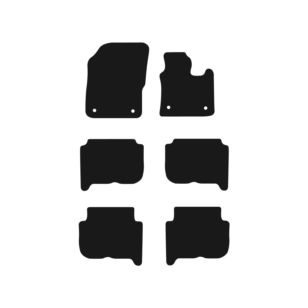 Volkswagen Touran (2007-2010) Car Mats (7 Seat) Mat Shape