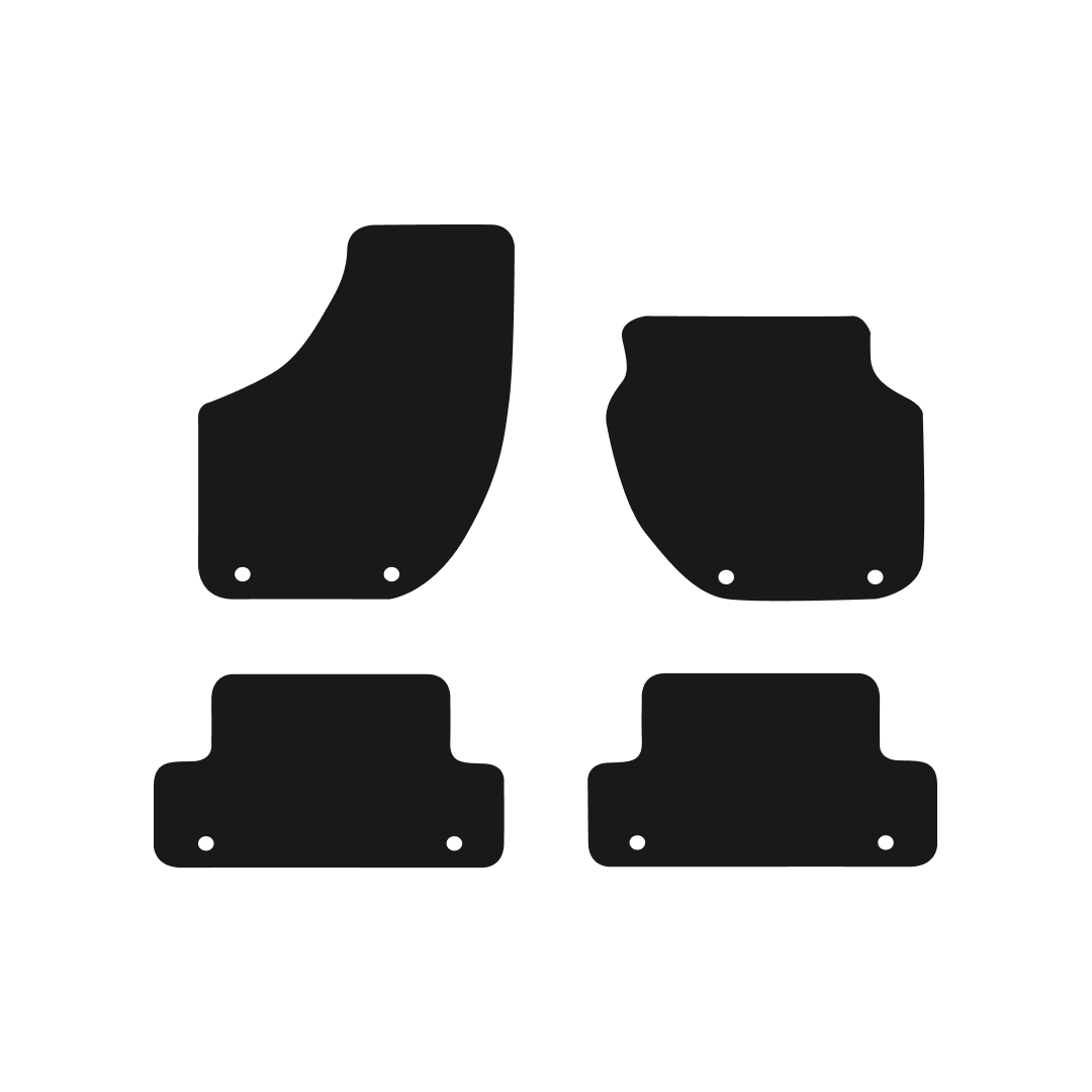 V40 (2012-2024) Car Mats (8 Clips) Mat Shape