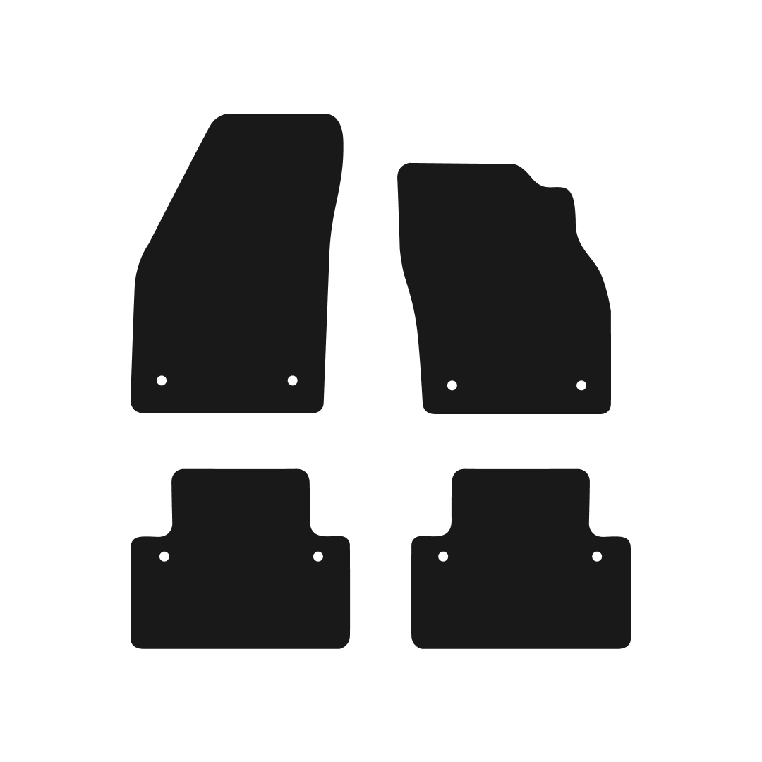 Volvo V50 Manual (2004-2012) Car Mats (With Clips) Mat Shape