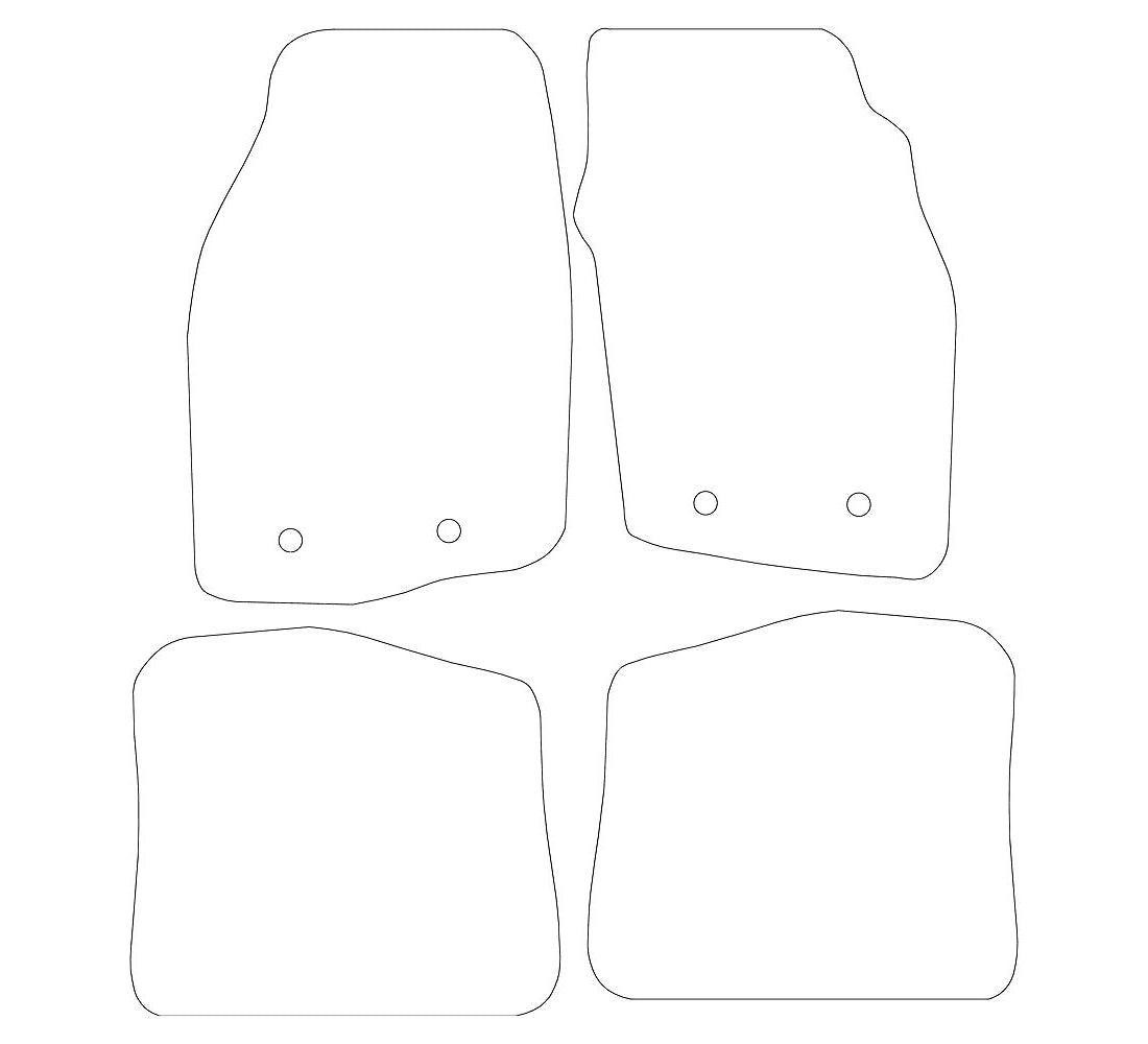 V40 (1996-2004) Car Mats (4 Clips) Mat Shape