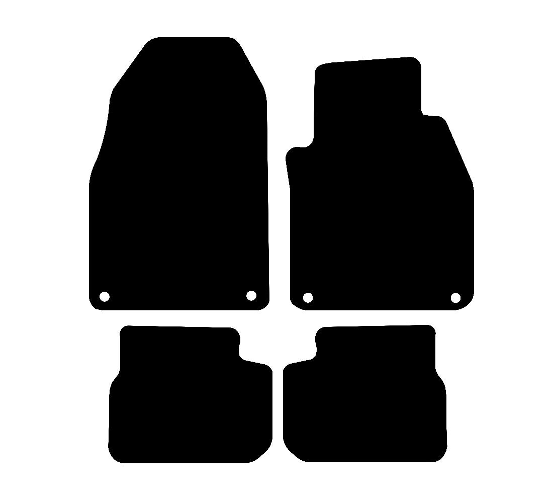 Saab 9-3 Convertible (2003-2011) Car Mats Mat Shape