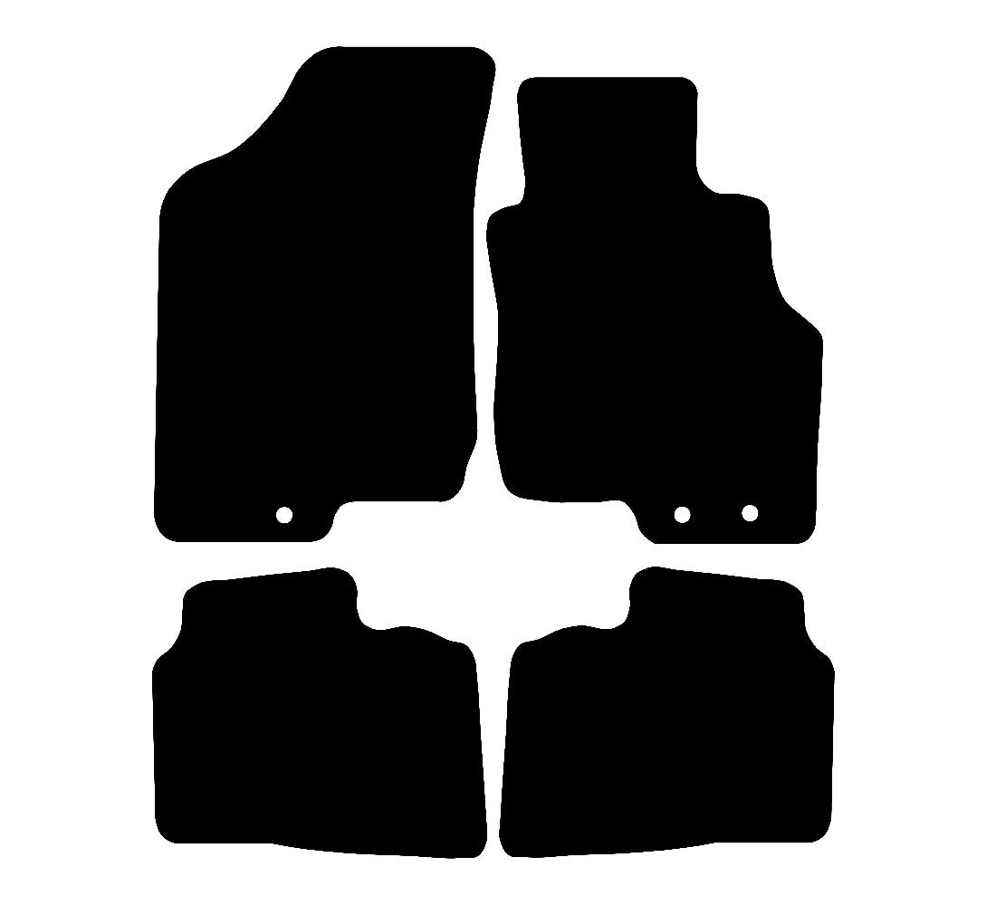 Hyundai i30 (2007-2012) Car Mats (2 Clips) Mat Shape