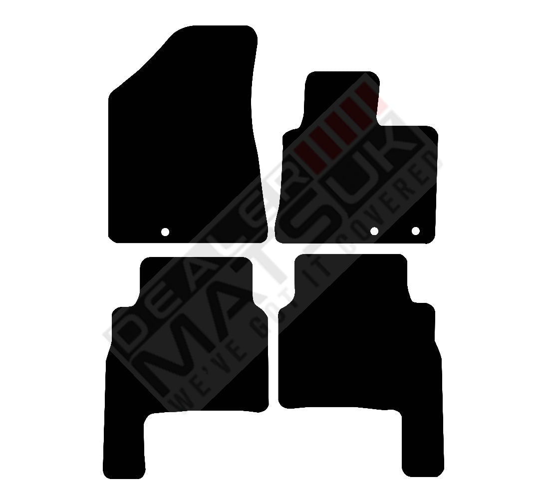 Kia Sorento (2010-2012) Car Mats (7 Seater) Mat Shape