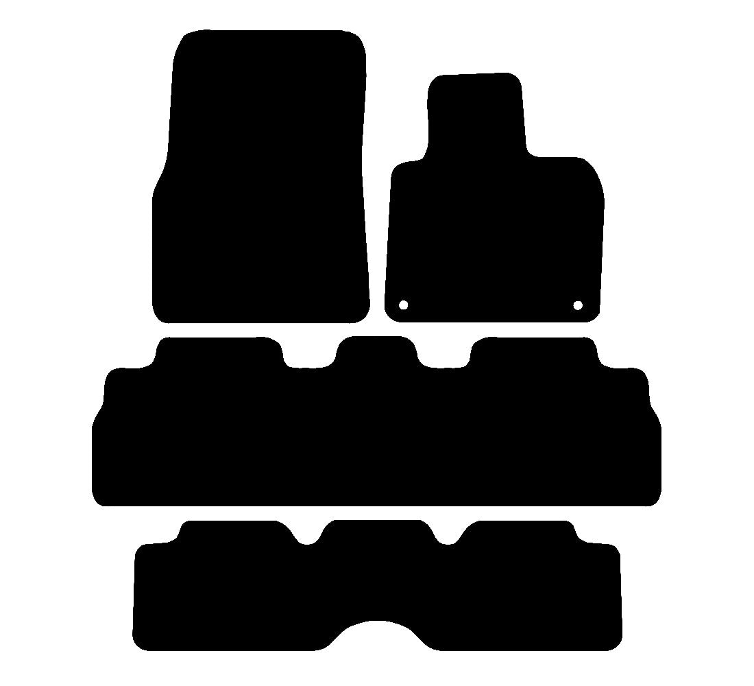 Renault Espace (2003-2007) Car Mats (4 Piece) Mat Shape