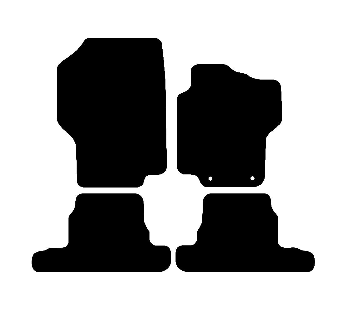 Peugeot 1007 (2005-2009) Car Mats Mat Shape