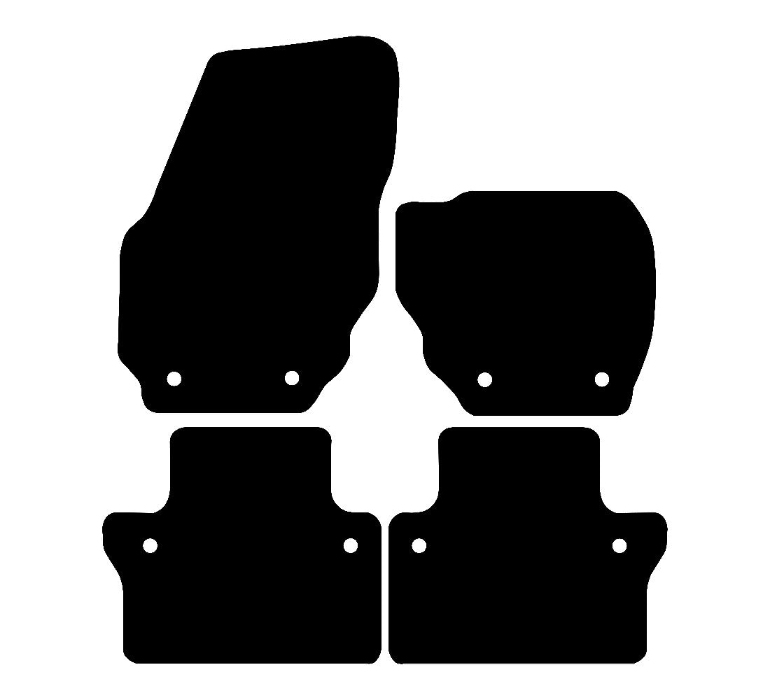 Volvo XC70 Automatic (2007-2022) Car Mats Mat Shape