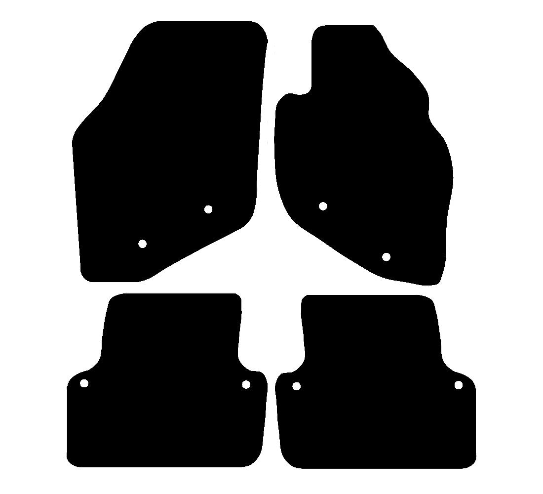 Volvo V70 Estate (2000-2007) Car Mats (With Clips) Mat Shape
