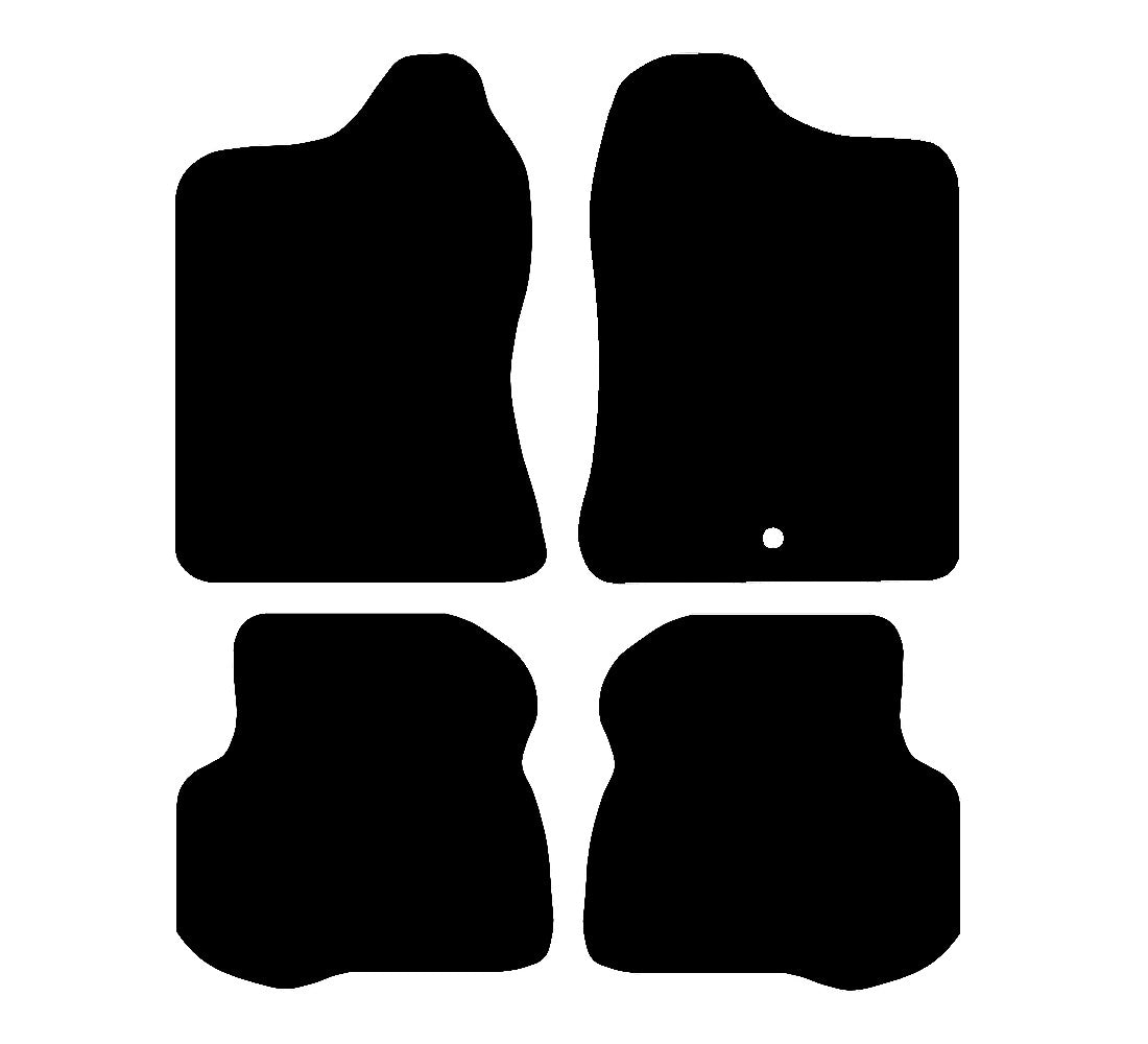 Suzuki SX4 Manual (2006-2013) Car Mats (2 Wheel Drive - No Fixings) Mat Shape