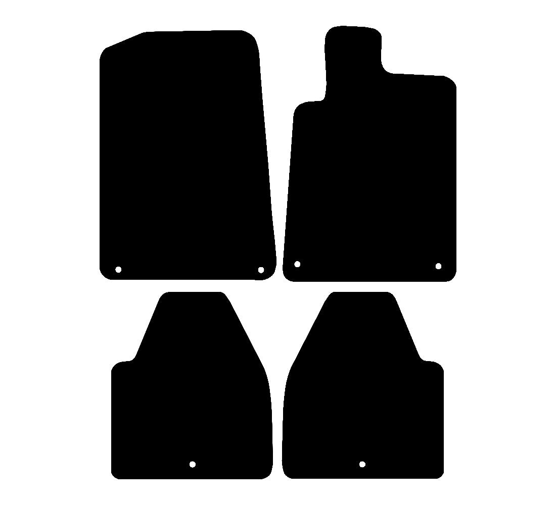 Peugeot 607 (1999-2010) Car Mats Mat Shape
