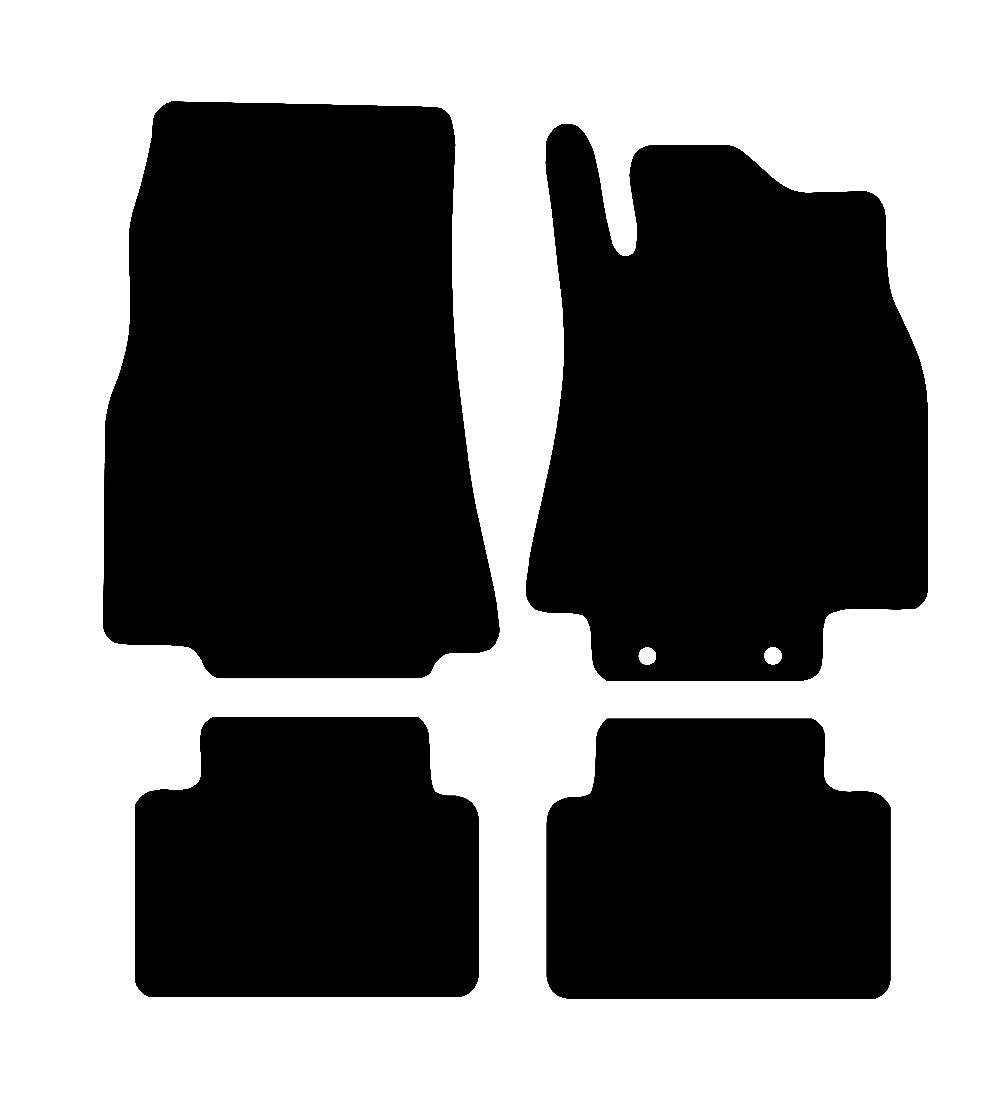 Mercedes B Class (2005-2012) Car Mats (No-Clips) Mat Shape