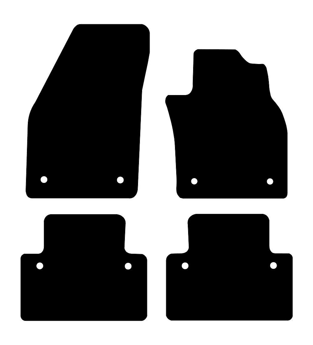Volvo S40 & V40 (2004-2012) Car Mats (With Clips) Mat Shape