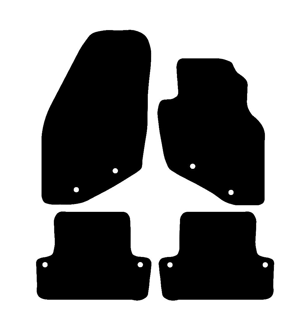 Volvo S60 (2000-2010) Car Mats (With Clips) Mat Shape