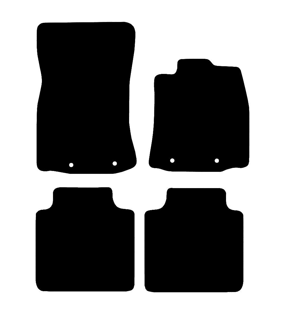 Jaguar XJ (2010-2024) Car Mats (SWB) 4-Fixings Mat Shape