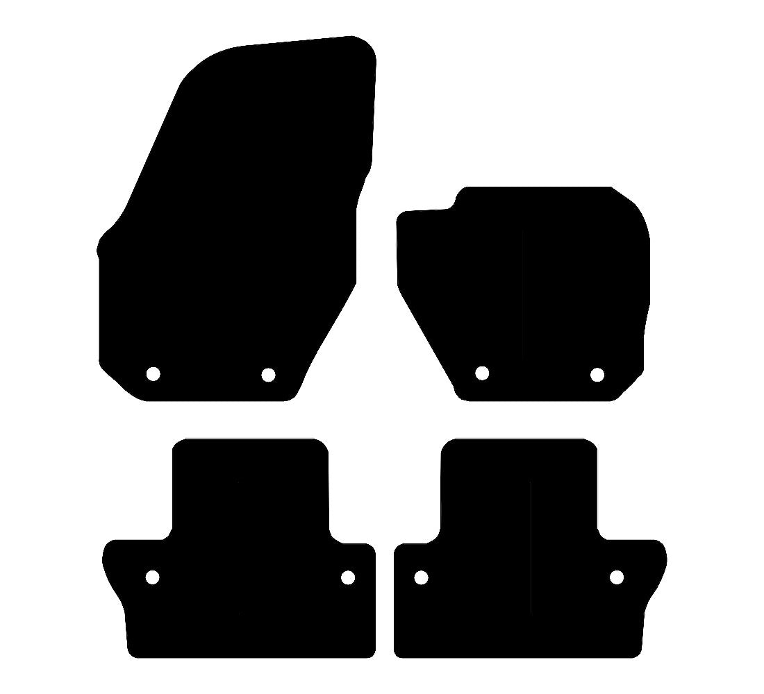 Volvo V60 Automatic (2010-2018) Car Mats (With Clips) Mat Shape