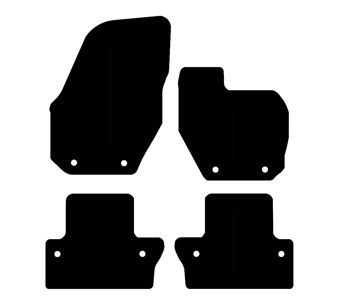 Volvo V60 Manual (2010-2018) Car Mats (With Clips) Mat Shape