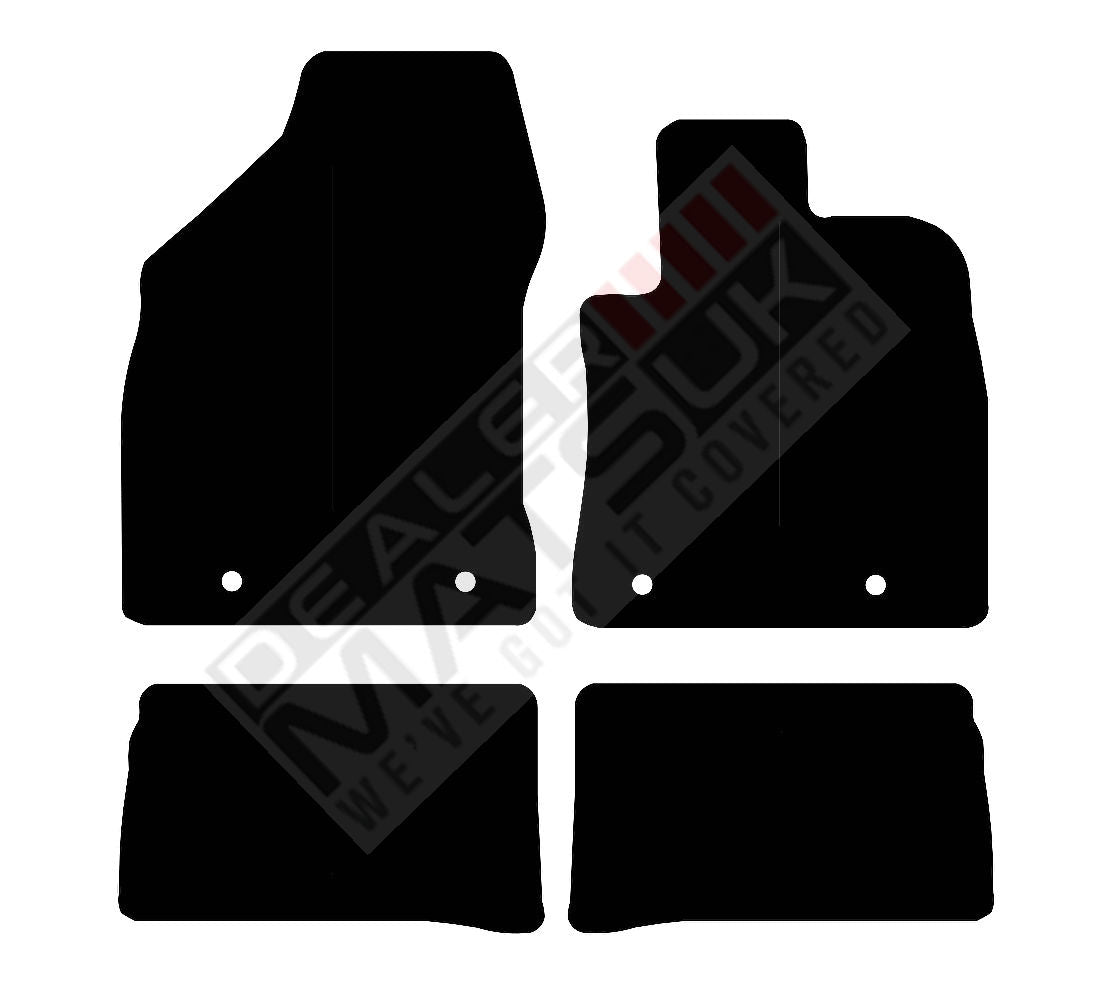 Lexus CT 200H (2011-2014) Car Mats (Lexus Fixings) Mat Shape