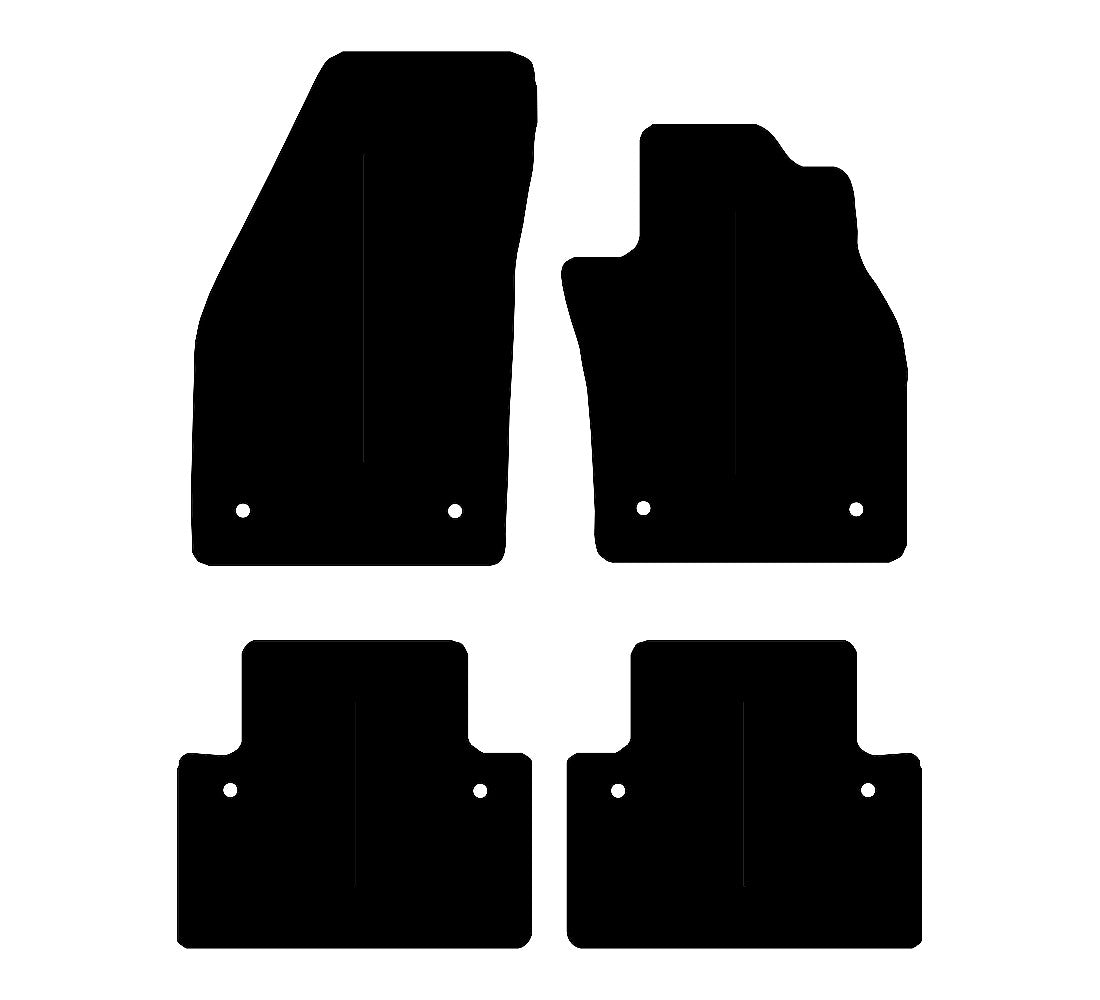 Volvo V50 Automatic (2004-2012) Car Mats (With Clips) Mat Shape