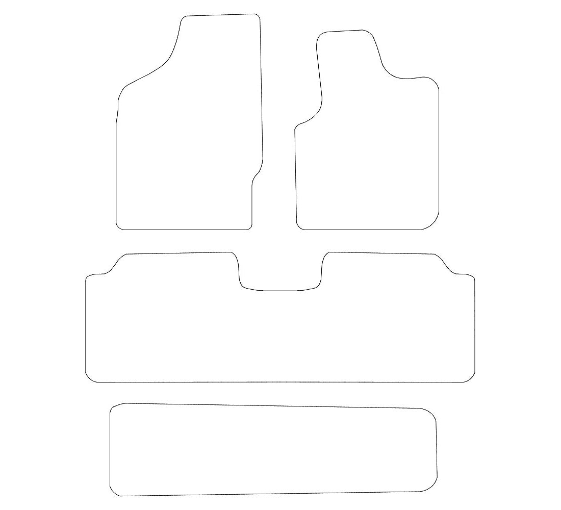 Seat Alhambra (2006-2009) Car Mats (No clips) Mat Shape