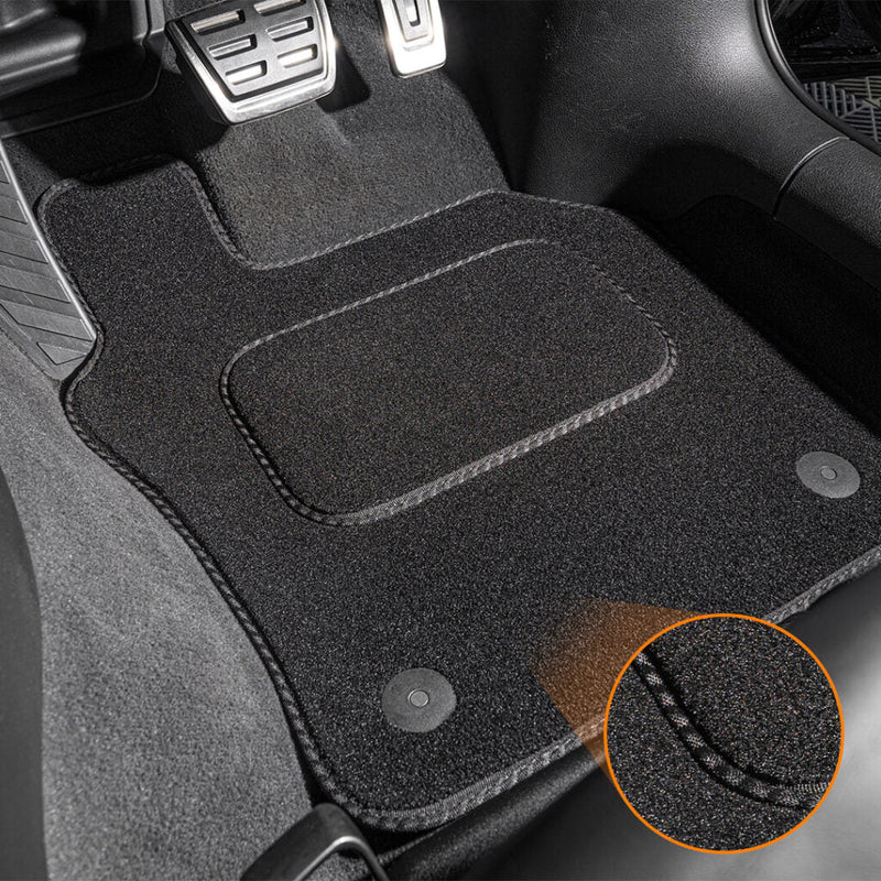 4-Piece Heavy Duty Rubber Car Mats For Vauxhall Grandland – Universal Fit – Black AutoChoice MAT147