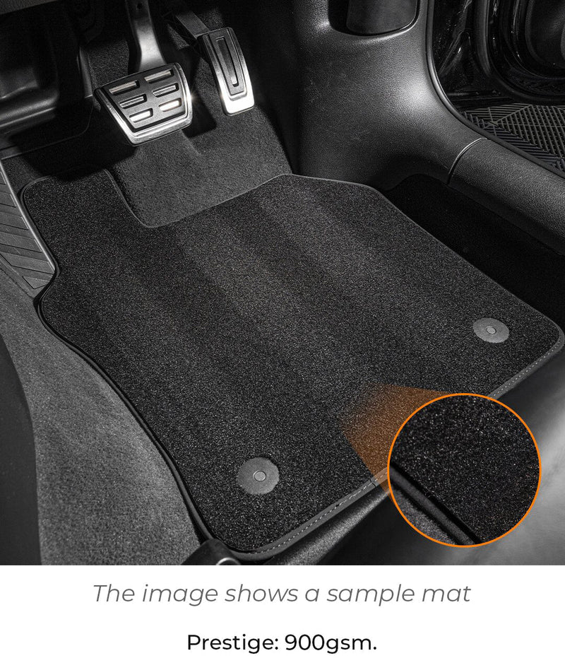 Custom Fit Rubber Car Mats For VW Touran 7-Seater (Up To 2006) - 4 Oval Clips