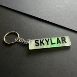 Glow Number plate Keychain