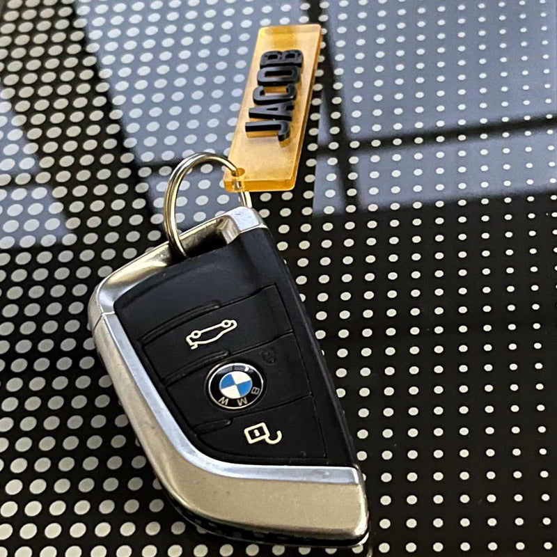 Yellow Number plate Keychain