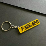 Yellow Number plate Keychain